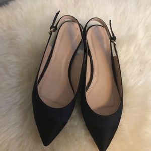 NEW J Crew dressy flat satin slingback size 6.5